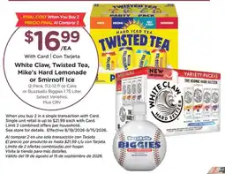 Ralphs White Claw, Twisted Tea, Mike's Hard Lemonade or Smirnoff Ice offer