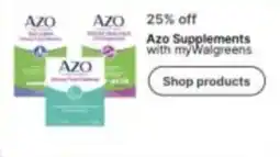 Walgreens Azo Supplements offer