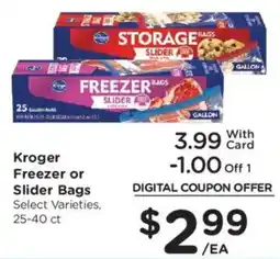 Kroger Kroger Freezer or Slider Bags offer