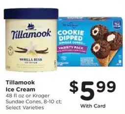 Kroger Tillamook Ice Cream offer
