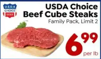 Usda choice beef cube steaks