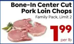 Save a Lot Bone-in center cut pork loin chops offer