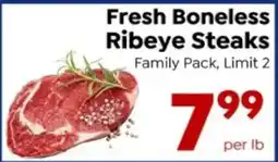 Save a Lot Fresh Boneless Ribeye Steaks offer
