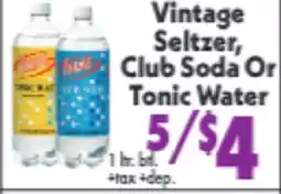 Marino's Supermarket Vintage Seltzer, Club Soda Or Tonic Water offer