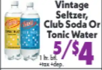 Marino's Supermarket Vintage Seltzer, Club Soda Or Tonic Water offer