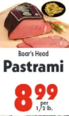 Marino's Supermarket Boar's Head Pastrami offer