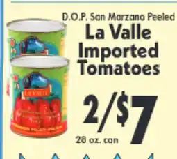 Marino's Supermarket La Valle Imported Tomatoes offer