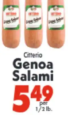 Marino's Supermarket Citternio Genoa Salami offer