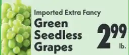 Marino's Supermarket Imported Extra Fancy Green Seedless Grapes offer