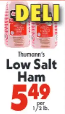 Marino's Supermarket Thumann's Low Salt Ham offer