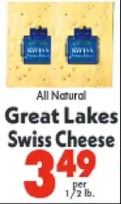 Marino's Supermarket All Natural Great Lakes Swiss Cheese offer