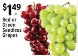 Met Foodmarkets Red or Green Seedless Grapes offer