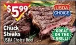 Met Foodmarkets Chuck Steaks USDA Choice Beef offer