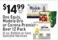 Met Foodmarkets Dos Equis, Modelo Oro or Corona Premier Beer offer