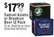 Met Foodmarkets Samuel Adams or Brooklyn Beer 12 Pack offer