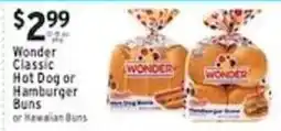 Met Foodmarkets Wonder Classic Hot Dog or Hamburger Buns or Hawaiian Buns offer