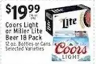 Met Foodmarkets Coors Light or Miller Lite Beer offer