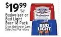 Met Foodmarkets Budweiser or Bud Light Beer offer