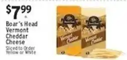 Met Foodmarkets Boar's Head Vermont Cheddar Cheese offer