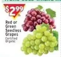 Met Foodmarkets Red or Green Seedless Grapes offer