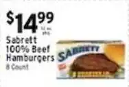 Met Foodmarkets Sabrett 100% Beef Hamburgers offer