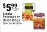 Met Foodmarkets Alexia Potatoes or Onion Rings offer