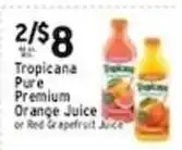 Met Foodmarkets Tropicana pure premium orange juice or red grapefruit juice offer