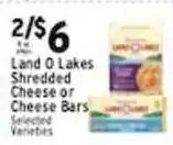 Met Foodmarkets Land O Lakes Shredded Cheese or Cheese Bars offer