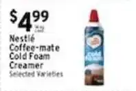 Met Foodmarkets Nestle coffee-mate cold foam creamer offer