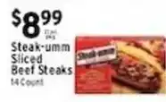 Met Foodmarkets Steak-umm Sliced Beef Steaks offer