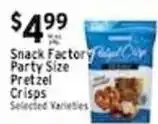 Met Foodmarkets Snack Factory pretzel crisps offer