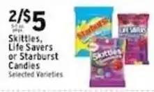Met Foodmarkets Skittles, Life Savers or Starburst Candies offer