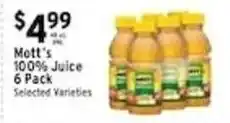 Met Foodmarkets Mott's 100% Juice offer