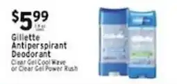 Met Foodmarkets Gillette Antiperspirant Deodorant offer