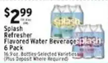 Met Foodmarkets Splash Refresher Flavored Water Beverage offer