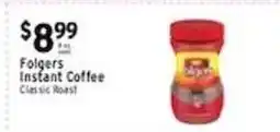 Met Foodmarkets Folgers instant coffee classic roast offer