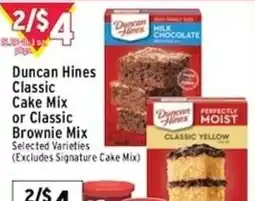 Met Foodmarkets Duncan Hines classic cake mix or classic brownie mix offer