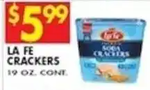 Compare Foods La Fe soda crackers offer