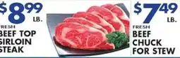 Compare Foods Fresh beef top sirloin steak offer