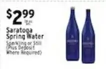 Met Foodmarkets Saratoga Spring Water offer