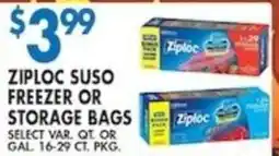 Compare Foods Ziploc suso freezer or storage bags offer