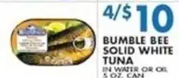 Compare Foods Bumble Bee solid white tuna offer