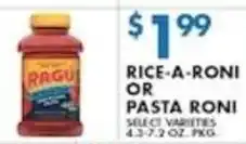 Compare Foods Ragu rice-a-roni or pasta roni offer
