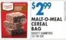 Compare Foods Malt-o-meal cereal bag offer
