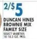 Compare Foods Duncan Hines brownie mix family size offer