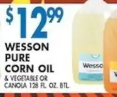 Compare Foods Wesson pure corn oil & vegetable or canola offer