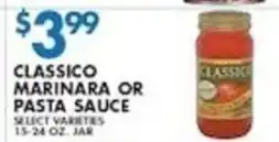 Compare Foods Classico marinara or pasta sauce offer