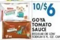 Compare Foods Goya tomato sauce offer