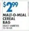 Compare Foods Malt-o-meal cereal bag offer
