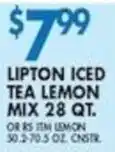 Compare Foods Lipton iced tea lemon mix offer